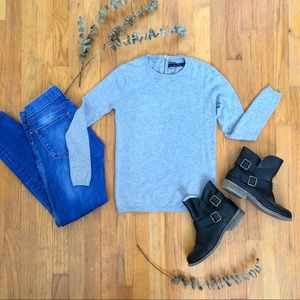 Zara Knit Super Soft Sweater with Gold Zipper S